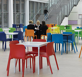 canteen chairs and tables