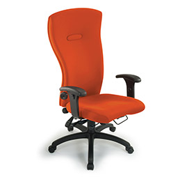 orange office chair for bad back